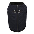 Gooby Fashion Vest Dog Jacket - Black, X-Large - Warm Zip Up Bomber Vest with Dual D Ring Leash - Winter Water Resistant Small Dog Sweater