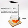 LED Aquarium Light 360 Degree Full Spectrum LED Light with Bamboo Board 10W Nano Fish Tank Light USB Powered Flat Nano A