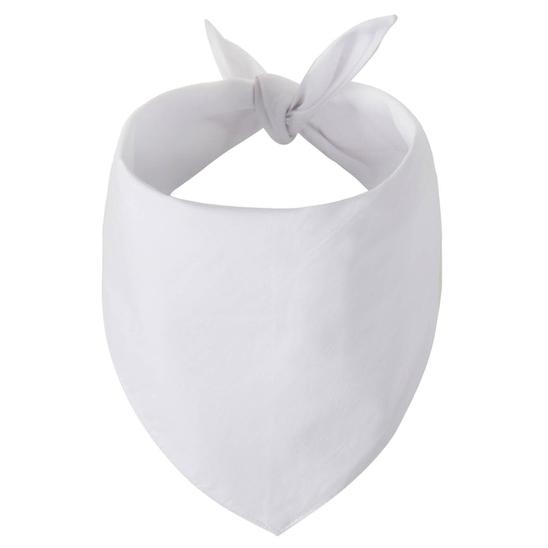 Gofshy Blank Dog Bandanas Large-1PCS, DIY Solid White Triangle Scarf Premium Cotton Handkerchief or Bib, Personalized Design Birthday/Party Fun Idea Gift for X-Large&Large Pets