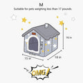 BXEBUI Dog House Indoor Memory Sponge, Foldable Dog House Kennel Bed Mat with Cushion for Small Medium Large Dogs Cats, Winter Warm Cat Nest Puppy Cave Sofa Pet Products (Medium)