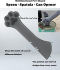 Joyinjojo 2 Pack Dog Cat Food Spoon Spatula, Cute Paw Pet Can Opener Mixing Spoons for Dog Cat Wet Food, Small Silicone Spatula Cat Treat Spoon Pet Cannd Food Scoop for Dog Cat, Grey