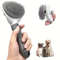 Effortlessly Remove Pet Hair With One-Click Slicker Brush-Perfect For Dogs And Cats