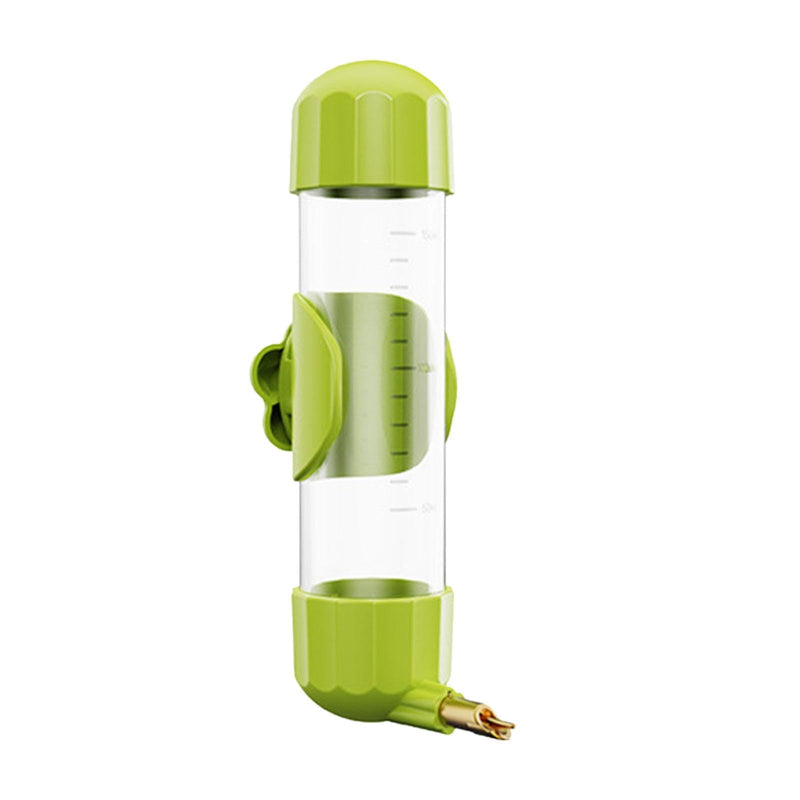 Gralara Bird Water Dispenser Parrot Waterer Cage Accessory Automatic Drinking Device Drinking Bottle for Small Pet Conures Parakeet, Green
