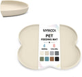 SMILOOL Waterproof Silicone Pet Food Mat with Raised Edge for Dog & Cat