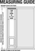 Ideal Pet Products Aluminum Vertical Sash Window Pet Door, Adjustable Sizes to Fit Window Heights from 43-7/8” to 46-1/2”, Chubby Kat 7-1/2” x 10-1/2” Flap Size