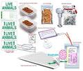 Complete - LG Deluxe Pet Airline Travel Kit with Pad, Dishes, Live Animal Labels, Water Funnel, Metal Nut Bolts, Name tag, Travel Document Holder