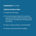 Brand - Wonder Bound Whole Pig Ears, Ingredient, Highly Digestible, Dog Treats for Puppy and Large/Medium Dogs, Pork, 12