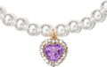 Accesyes Cat Dog Sparkle Jewelry Pearl Collar Puppy Kitten Rhinestone Pendant Adjustable Charm Necklace for Small Pets Wedding Photography 2 Pack (Purple and Emerald Green)
