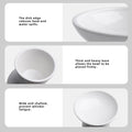 KITCHENLESTAR 6.2 Inch Extra Wide Elevated Ceramic Cat Bowls, Food and Water Bowl Set for Elder Big Cats Small Dogs, Raised Design for Pet Easy Eating, Protect Cat's Spine Set of 2(White)