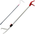 55''-87'' Telescopic Snake Catcher Tongs Grabber, Wide Jaw Handling Tool