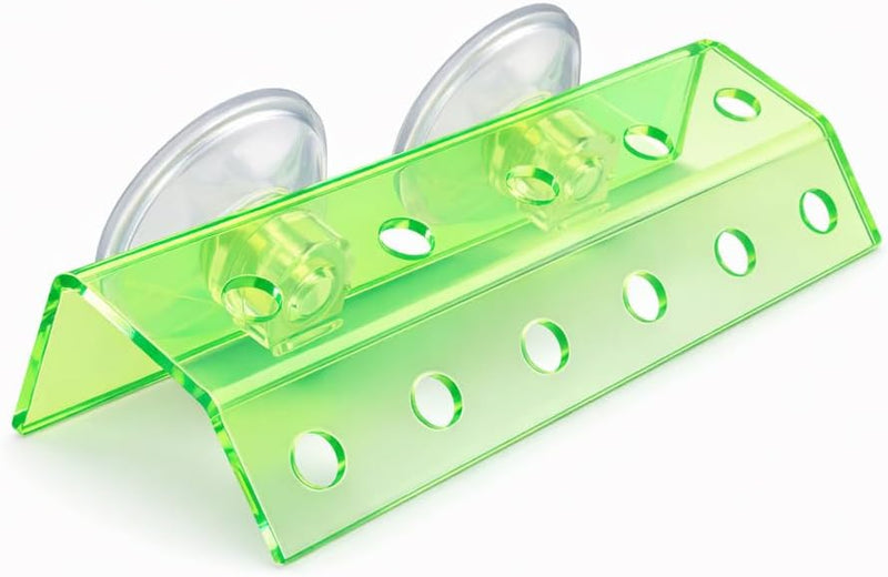 kcrygogo Fluorescent Green Coral Frag Holder Acrylic Coral Rack with Powerful Double Suction Cup Suitable for Household 