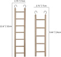 2pcs Bird Wooden Ladder Bird Ladders Wooden Ladder for Bird Cage Parrot Ladder Climbing Toy Birdie Basics (5 & 7 Step)