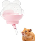 Hamster Water Bottle, 8 oz Small Animal Water Dispenser, Pink