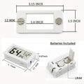 2PCS White Magnetic Temperature and Humidity Monitor for Jumping Spider Enclosure Accessories Digital Thermometer Hygrom