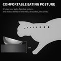 PETKIT 304 Stainless Steel Elevated Cat Bowls&Dog Bowls,Raised Cat Food and Water Bowl Set, Non-Slip, Anti Vomiting 15°Tilted Cat Small Animal Plate