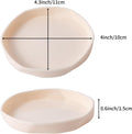 COMSUN 4 Pack Small Reptile Food Dish Bowl, Plastic Worm Water Dish Plate