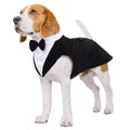 Kuoser Dog Tuxedo Dog Suit and Bandana Set, Dogs Tuxedo Wedding Party Suit, Doggy Prince Bow Tie Shirt Formal Pet Wedding Attire for Small Medium and Large Dogs Golden Retriever Samo Bulldogs