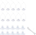 AQUANEAT 20 Pack Aquarium Suction Cups with Clips 3/16" air Hose and Adjustable Zip Ties for Aquarium Fish Tank Decorati