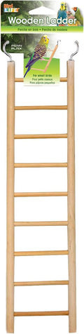 Penn-Plax 9-Step Wooden Bird Ladder | Easy to Install | Fun Exercise for Your Bird (BA115)