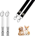 2 Pack Dog Whistle – Adjustable Ultrasonic Silent Whistles for Bark Control & Recall Training (White)