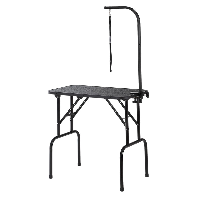 VEVOR Pet Grooming Table, 32 x18 Inch with Height Adjustable Arm, 220LBS Static Weight Capacity, Foldable Dog Groom Station with No-Sit Haunch Holder with Grooming Loop, for Medium and Small Dogs