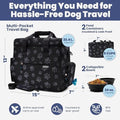 Rubyloo Pet Travel Bundle – Original Doggy Bag (Paw Print) + Vet-Approved Pet First Aid Kit for Dogs & Cats