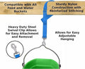 Horse Bucket Strap Hangers,Horse Suppliers Adjustable Nylon Straps up to 700 lbs for Hay Nets, Water Buckets,Hanging-Pra