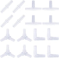 Pawfly Aquarium Airline Tubing Connectors Plastic Inline Valve, Fish Tank Air Pump Connector, 40-Piece