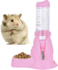 Guardians Hamster Water Bottle, Little Pet Automatic Drinking Bottle with Food Container Base Hut Hanging Water Feeding 