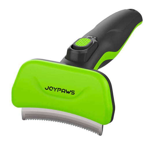 JOYPAWS Pet Grooming Brush for Dogs and Cats, Green, Effectively Reduces Shedding by Up to 95%, Self-Cleaning, Long or Short Hair Remover for Medium Dogs & Cats