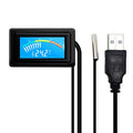 KETOTEK Digital Thermometer Temperature Gauge USB Power Supply with Sensor Probe for Aquarium Vehicle PC Case Incubators