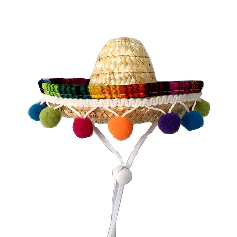Crazy Night Mini Sombrero Top Hat Headband Tiny Straw Hat Small Sombreros for Dog Cat,Mexican Fiesta Birthday Party Supplies Table Decoration