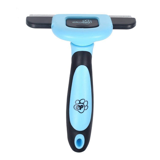 Chirpy Pets Pet Grooming Brush for Shedding, Long & Short Hair, Reduces Shedding by More Than 95%, Professional Deshedding Tool for Dog & Cat, Black