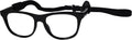 G003 Dog Pet Retro Glasses Hipster Nerd Costume Clear Lens Sunglasses Fits Medium Dogs 18-40 lbs (80s Black-Clear)