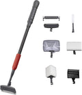 UPETTOOLS Aquarium Clean Tool 6 in 1 Fish Tank Cleaning Kit Algae Scraper Scrubber Pad Adjustable Long Handle Fish Tank 