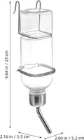 FENICAL Pet Cage Water Bottle, 11.8OZ Hanging Pet Drink Dispenser, Plastic