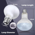 Reptile Heat Lamp Bulbs 100W 2 Pack,Day and Night Infrared Basking Spot Heating Light Combo,UVA Heat Lamp Bulb for Repti