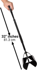 Mr. Peanut's 32" Tall Profile Pooper Scooper, ABS Frame & Waste Bin with Double Spring Clamp, Lightweight Design, Simple