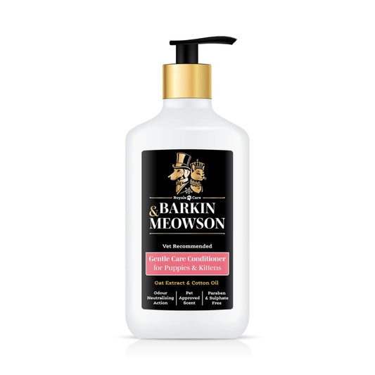 Barkin & Meowson Gentle Care Conditioner for Puppies & Kittens 350ml / 11.83 fl.oz - Oat Extract, Pet-Friendly Scent