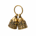 kcrygogo Quiet Brass Pet Bell Set with ID Capsule – Vintage Collar Tracking Accessory for Adult Cats & Dogs, Bird Alert Chime, Soft Crisp Sound, 2-Pack