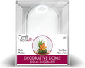 Terrarium Plastic Clear Dome with Wood Base - DIY Crafts - 3.14 Inches Tall