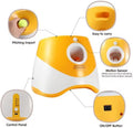 TOSCARA Dog Ball Thrower – Automatic Interactive Pet Tennis Ball Launcher with 6 Balls, USB Charging & Multiple Distance Settings Indoor & Outdoor Training & Play Toy for Small & Medium Dogs (Yellow)