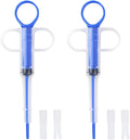 2Pcs Pet Pill Shooter Plunger Popper for Small Cats and Dogs, Soft Tip Medication Dispenser, Small Animal Feeding Tool f