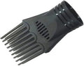 2Pcs Black Plastic Universal Blow Hair Dryer Comb Attachment for Straightening, Detangling - Nozzle Hairdressing Salon C