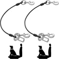Dog Seat Belt Harness for Car,2pcs Dog Seatbelt of Coated Wire Leash Safety Restraint,No Chew Tether Cable Vehicle Dogs 