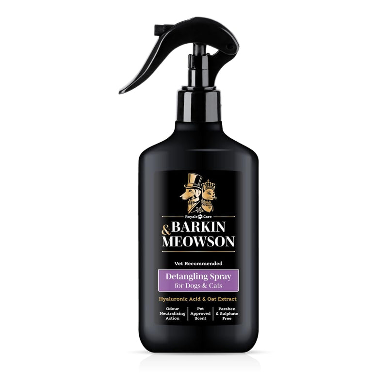 Barkin & Meowson Detangling Spray for Dogs & Cats 350ml / 11.83 fl.oz - Oat Extract, Pet-Friendly Scent