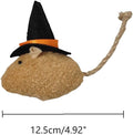 6-Pack Halloween Cat Toys Interactive Toy Witch Magic Hat Costume Plush Mouse Shaped Catnip Toys