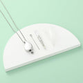 Yinplsmemory Pet Paw Print Teardrop Urn Necklace for Ashes for Dog/Cat Ashes Keepsake Memorial Pet Cremation Jewelry