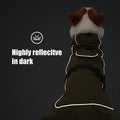 Dog Raincoat - Waterproof Dog Winter Jackets Windproof Coat with Velvet Inner Winter Dog Rain Coat with Reflective Strip
