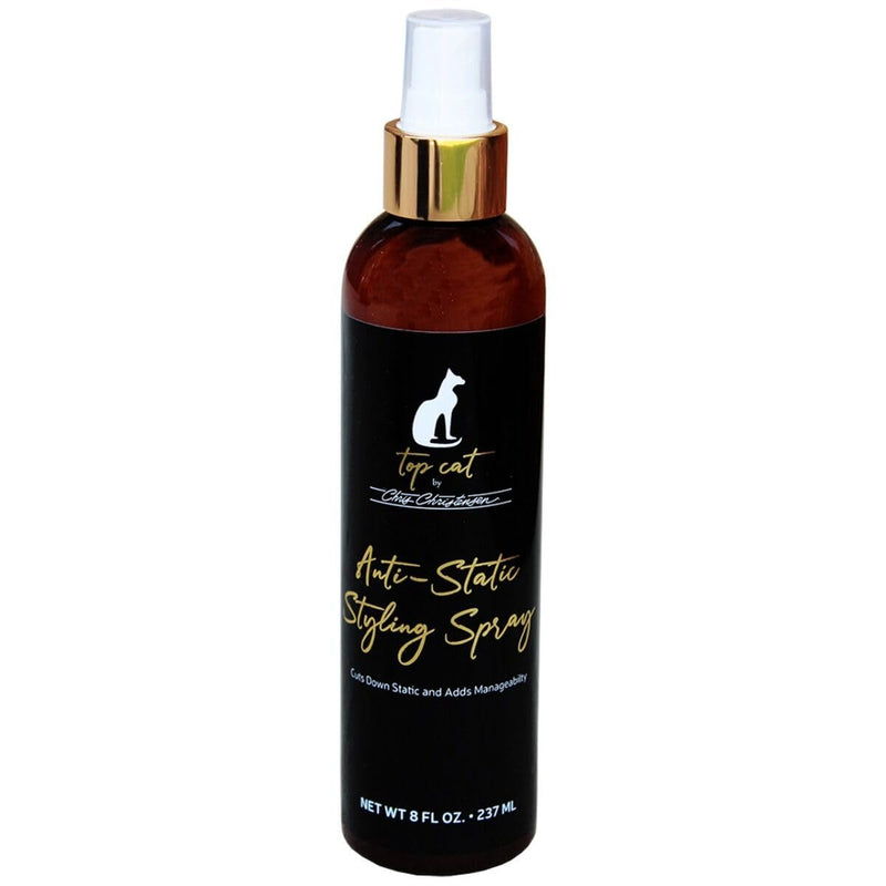 Chris Christensen Top Cat Anti-Static Styling Spray for Cats, Groom Like a Professional, Cuts Down Static, Adds Manageability, Made in USA, 8 oz